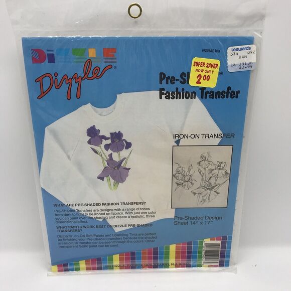 Lot of 4 VTG Iron-On Transfer Pattern 1989 Dizzle Koala Iris Roses Peacock Mask - Picture 6 of 9